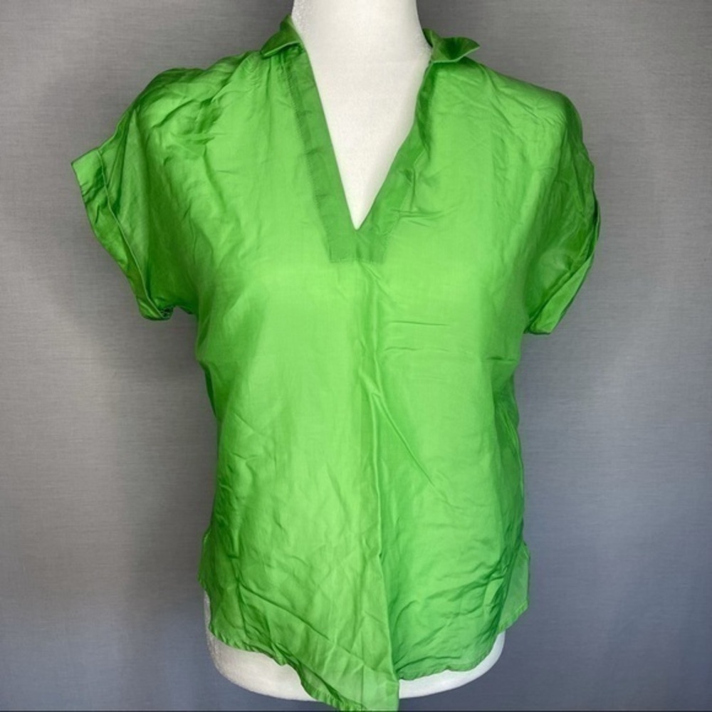 A New Day Womens Short Sleeve Silk Blend Shirt